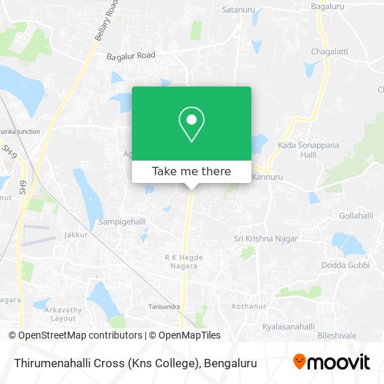 Thirumenahalli Cross (Kns College) map