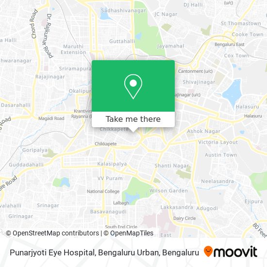 Punarjyoti Eye Hospital, Bengaluru Urban map