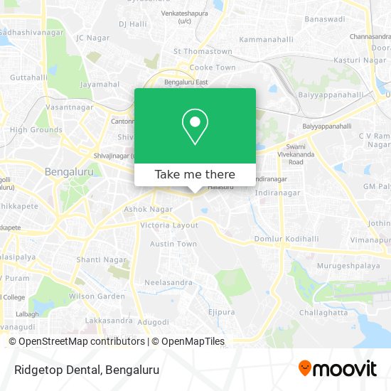 Ridgetop Dental map