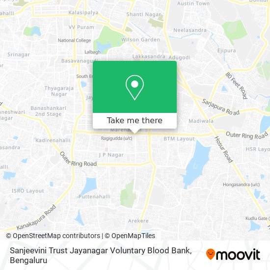 Sanjeevini Trust Jayanagar Voluntary Blood Bank map