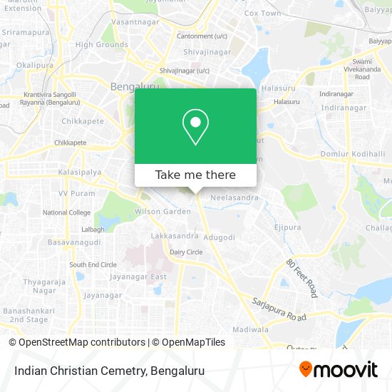 Indian Christian Cemetry map