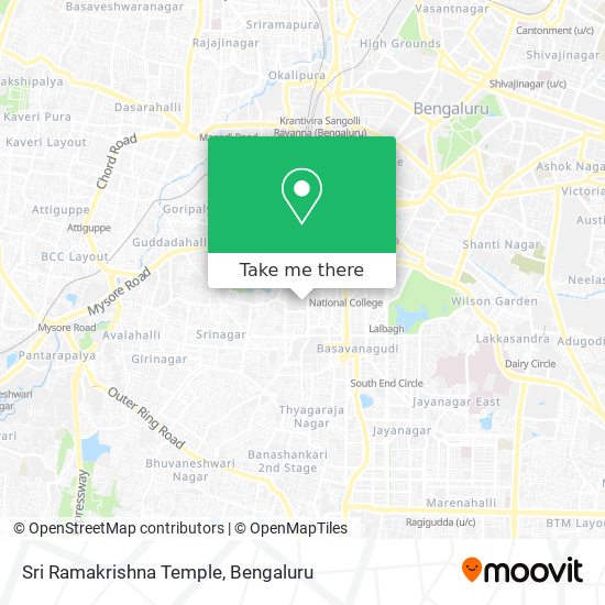 Sri Ramakrishna Temple map