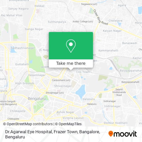 Dr.Agarwal Eye Hospital, Frazer Town, Bangalore map