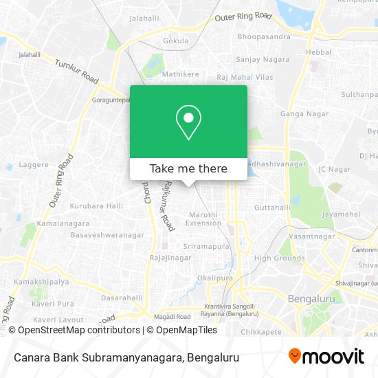 Canara Bank Subramanyanagara map