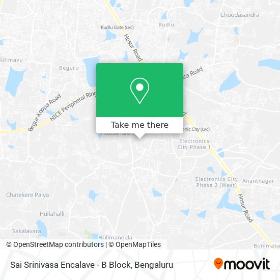 Sai Srinivasa Encalave - B Block map