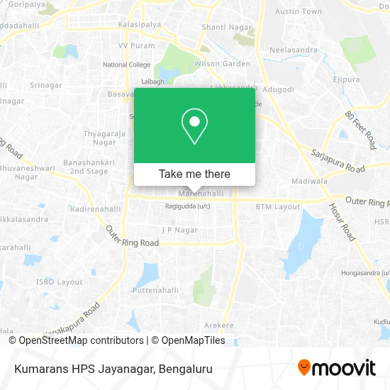 Kumarans Hps Jayanagar map