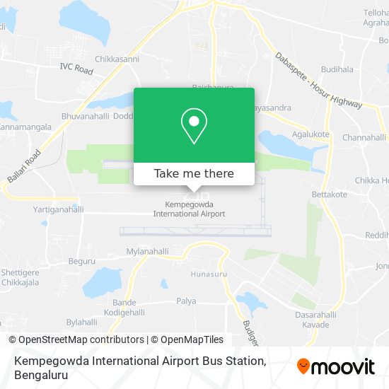 Kempegowda International Airport Bus Station map