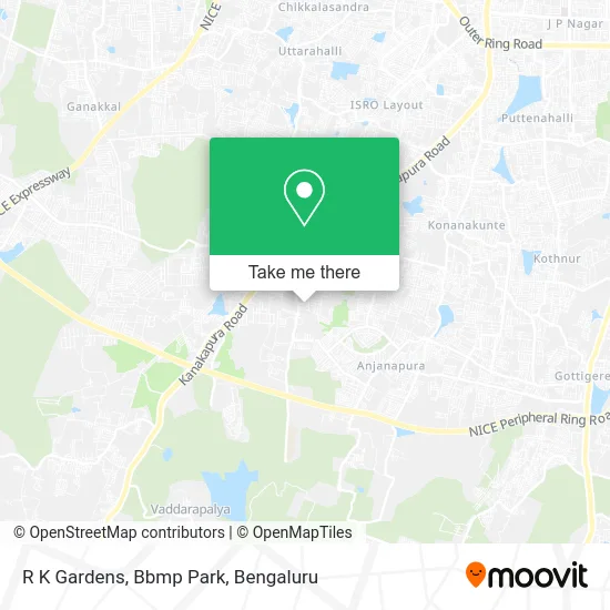 R K Gardens, Bbmp Park map