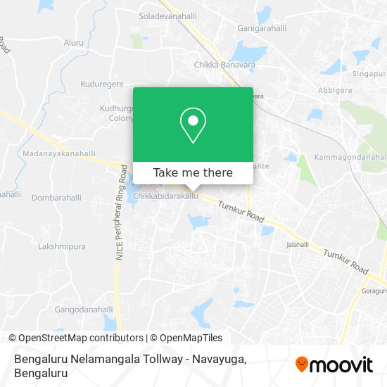 Bengaluru Nelamangala Tollway - Navayuga map