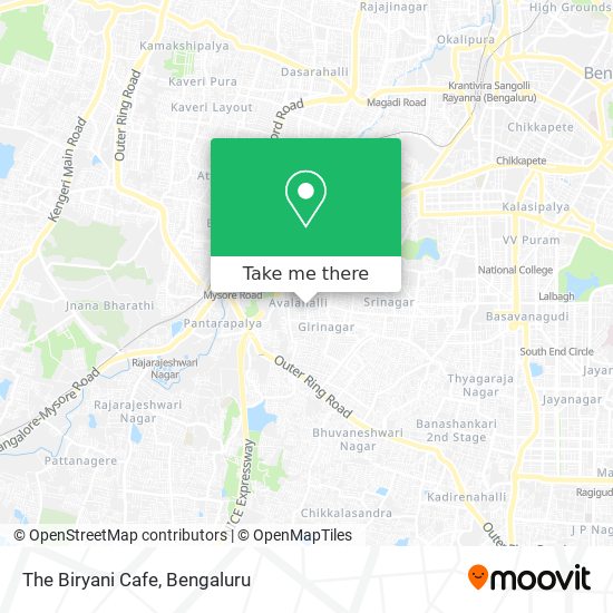 The Biryani Cafe map