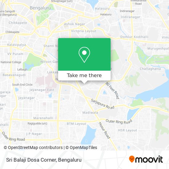 Sri Balaji Dosa Corner map