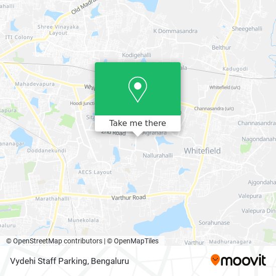 Vydehi Staff Parking map