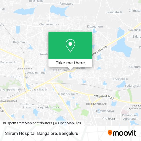 Sriram Hospital, Bangalore map