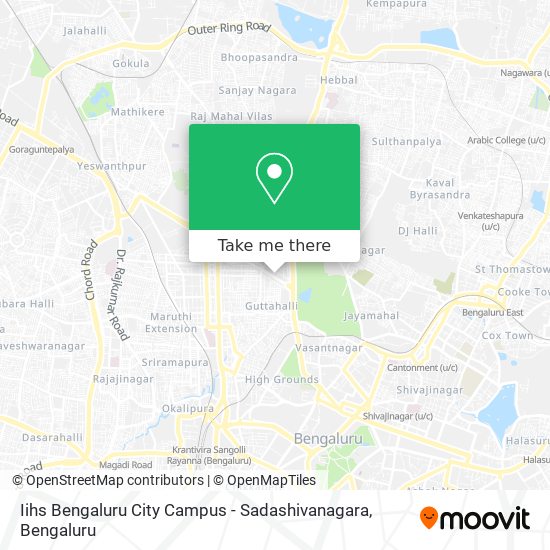 Iihs Bengaluru City Campus - Sadashivanagara map