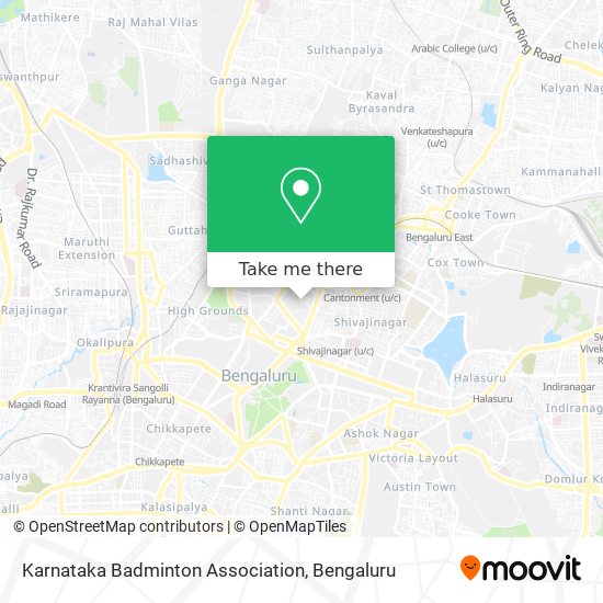 Karnataka Badminton Association map