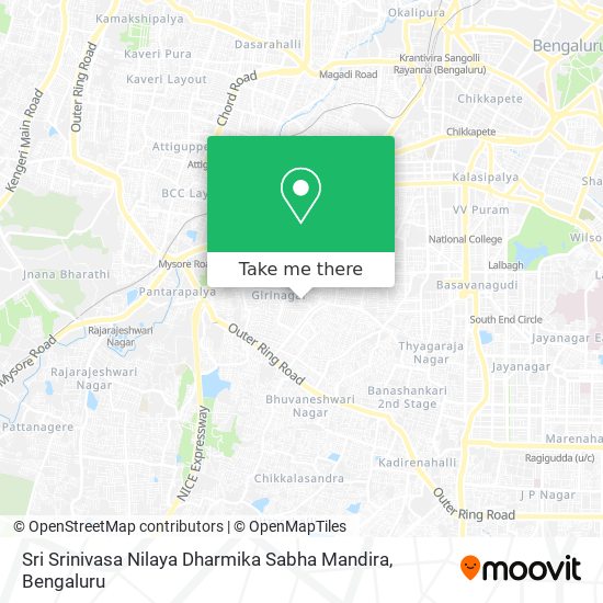 Sri Srinivasa Nilaya Dharmika Sabha Mandira map