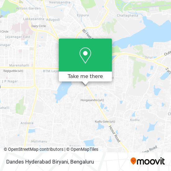 Dandes Hyderabad Biryani map