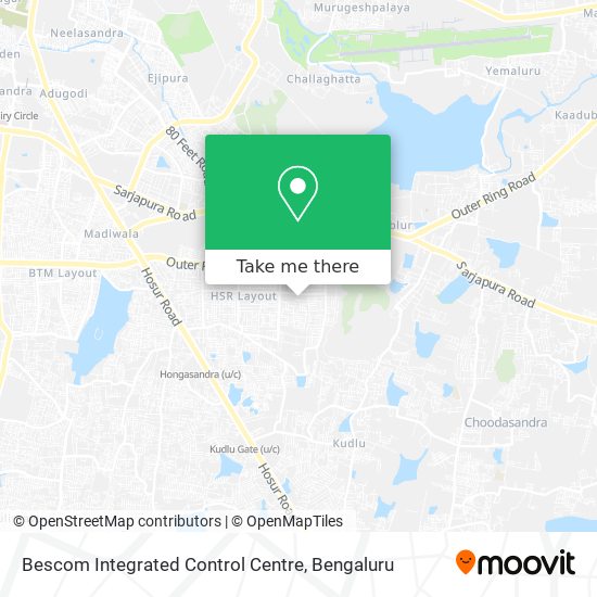 Bescom Integrated Control Centre map