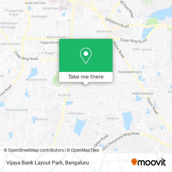 Vijaya Bank Layout Park map