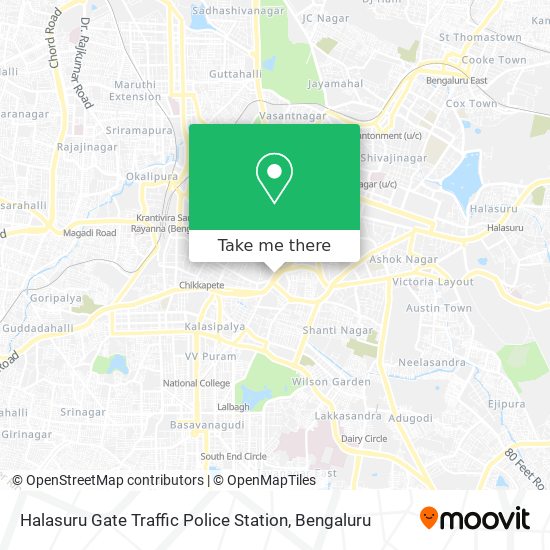 Halasuru Gate Traffic Police Station map