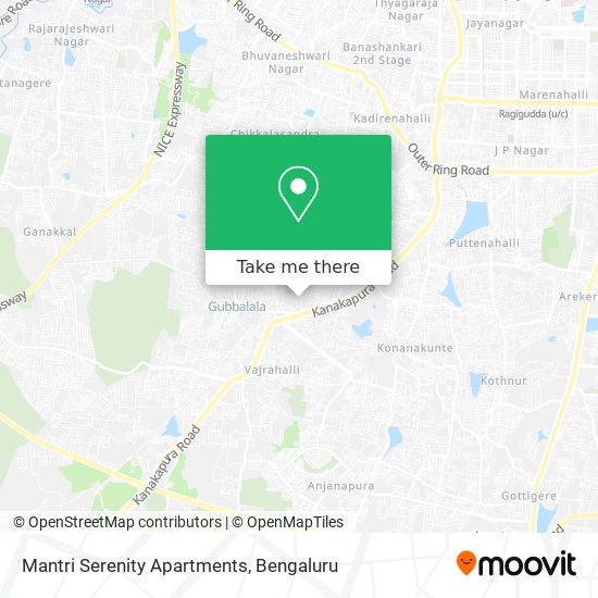 Mantri Serenity Apartments map