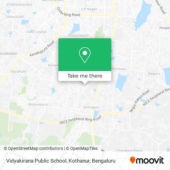 Vidyakirana Public School, Kothanur map