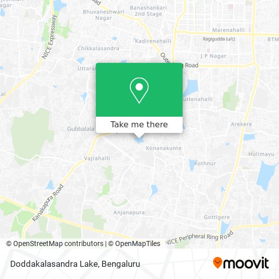 Doddakalasandra Lake map