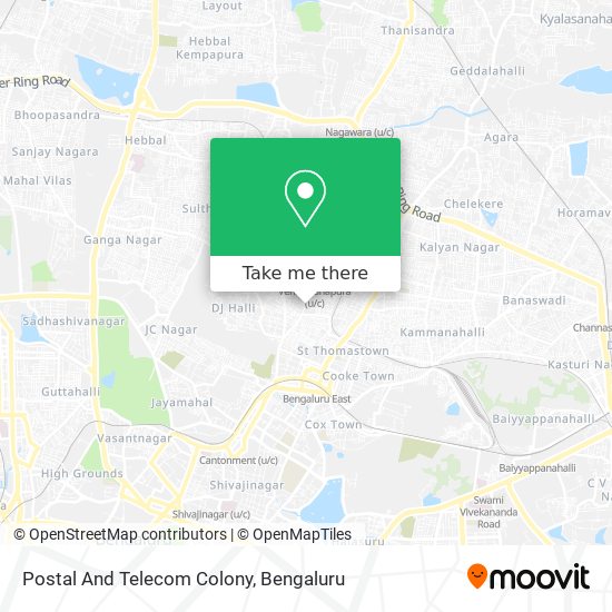 Postal And Telecom Colony map