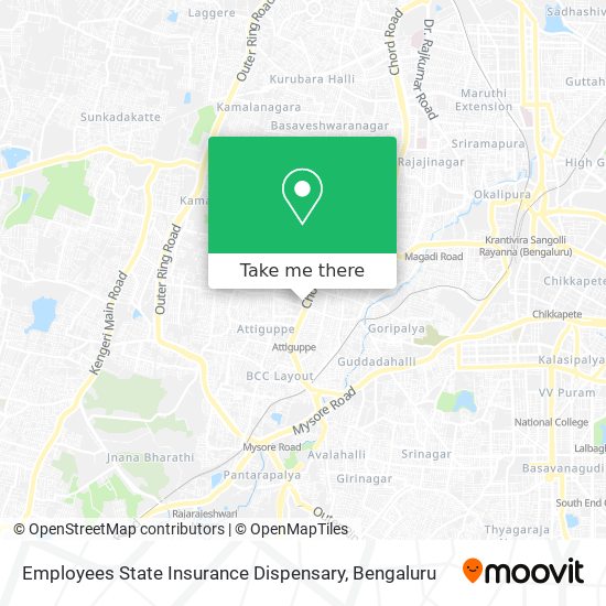 Employees State Insurance Dispensary map