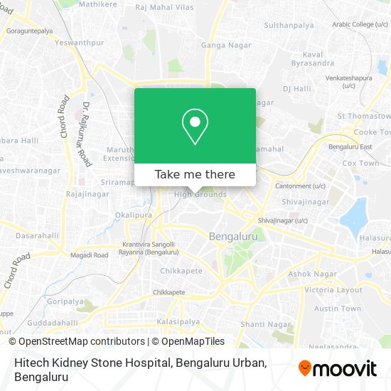 Hitech Kidney Stone Hospital, Bengaluru Urban map