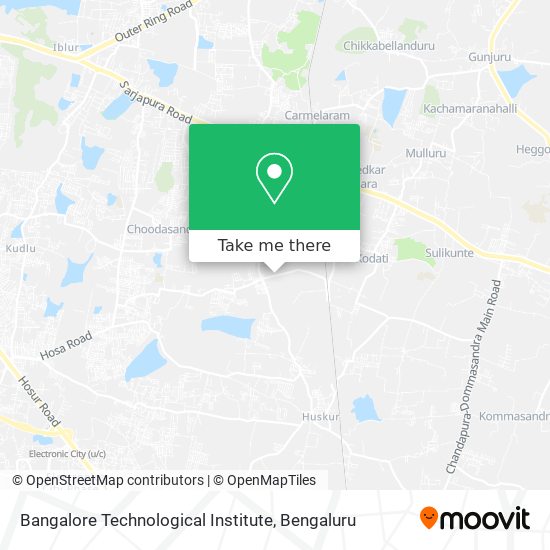 Bangalore Technological Institute map