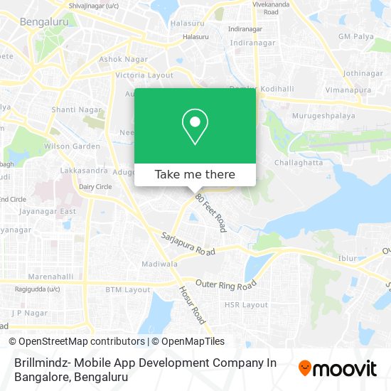 Brillmindz- Mobile App Development Company In Bangalore map