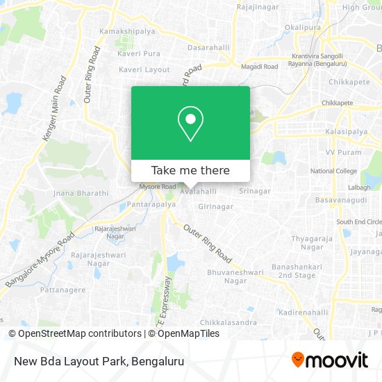 New Bda Layout Park map