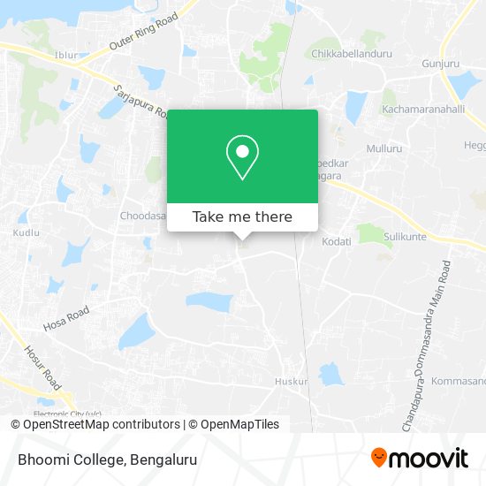 Bhoomi College map