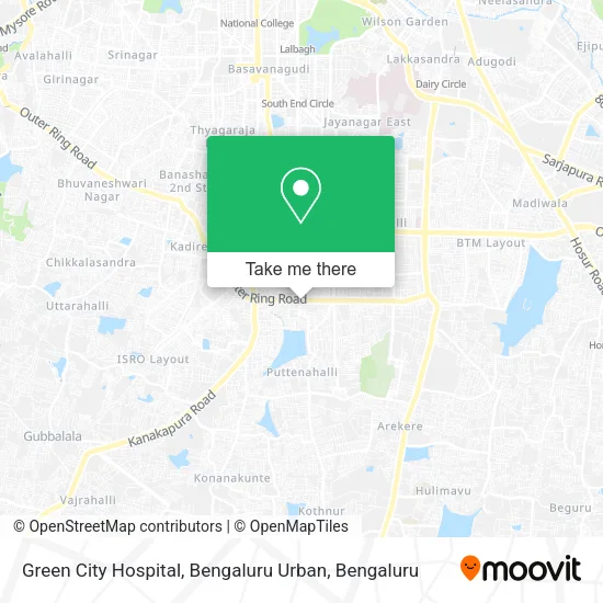 Green City Hospital, Bengaluru Urban map