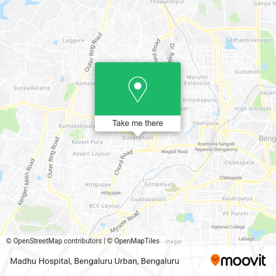 Madhu Hospital, Bengaluru Urban map