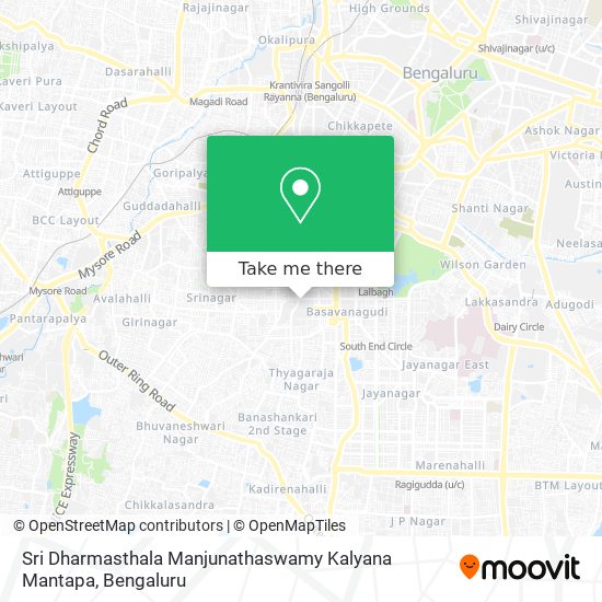 Sri Dharmasthala Manjunathaswamy Kalyana Mantapa map