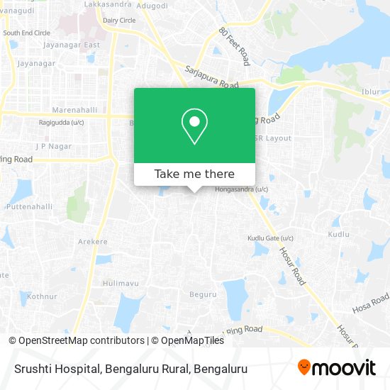 Srushti Hospital, Bengaluru Rural map