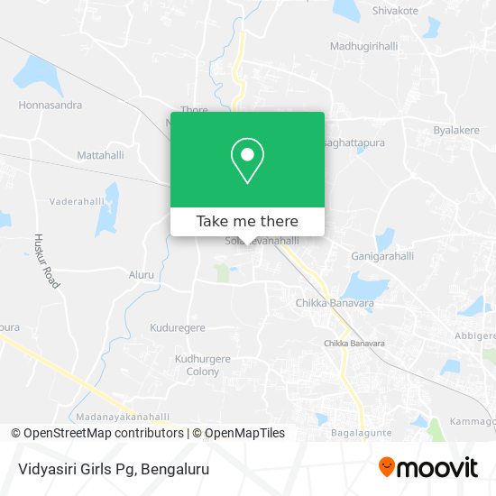 Vidyasiri Girls Pg map