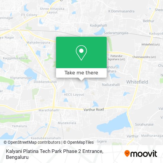 Kalyani Platina Tech Park Phase 2 Entrance map