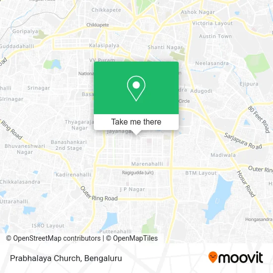 Prabhalaya Church map