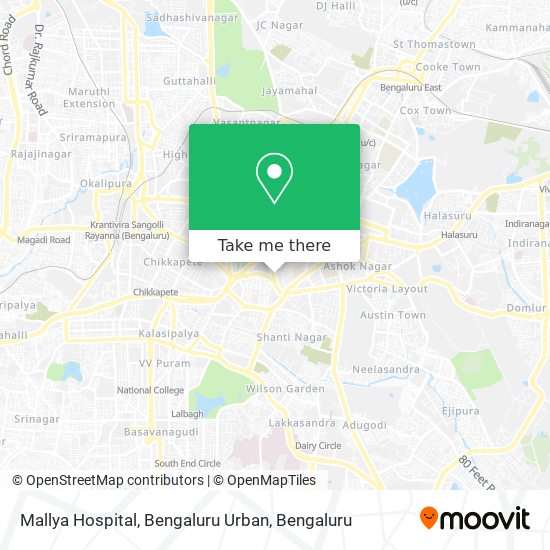 Mallya Hospital, Bengaluru Urban map