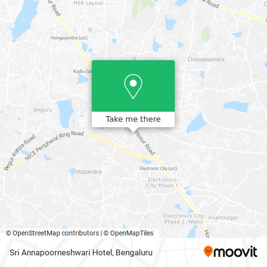 Sri Annapoorneshwari Hotel map