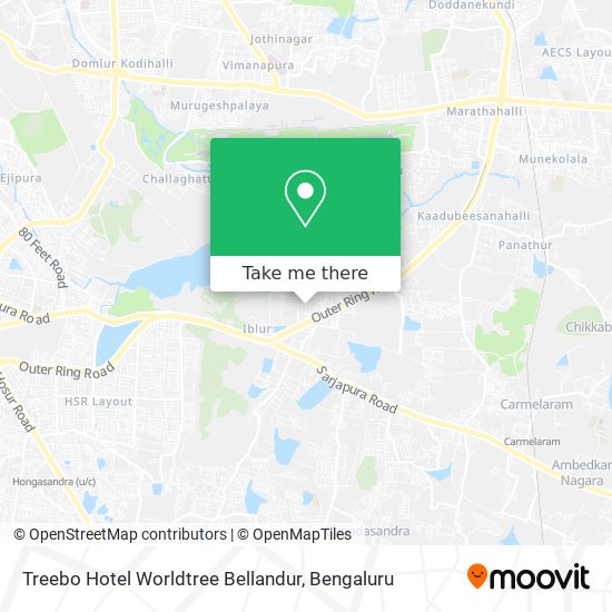 Treebo Hotel Worldtree Bellandur map
