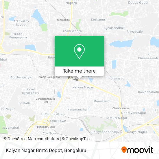 Kalyan Nagar Bmtc Depot map
