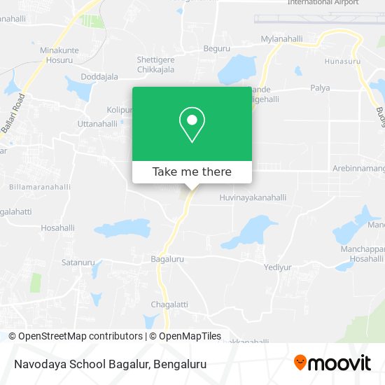 Navodaya School Bagalur map