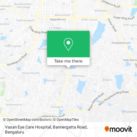 Vasan Eye Care Hospital, Bannergatta Road map