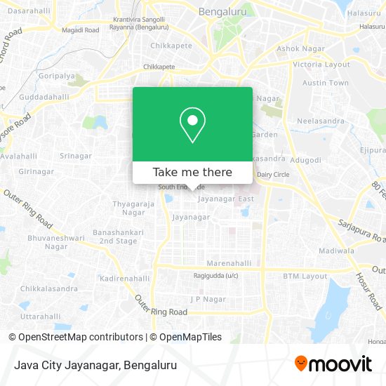 Java City Jayanagar map