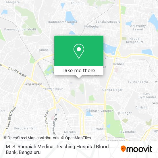 M. S. Ramaiah Medical Teaching Hospital Blood Bank map