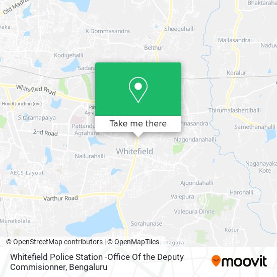 Whitefield Police Station -Office Of the Deputy Commisionner map